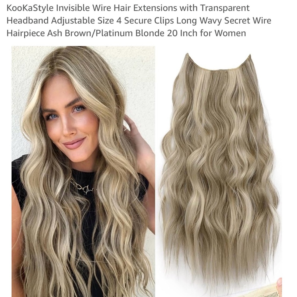 Set of 2 Ash blonde Hair Extensions!
